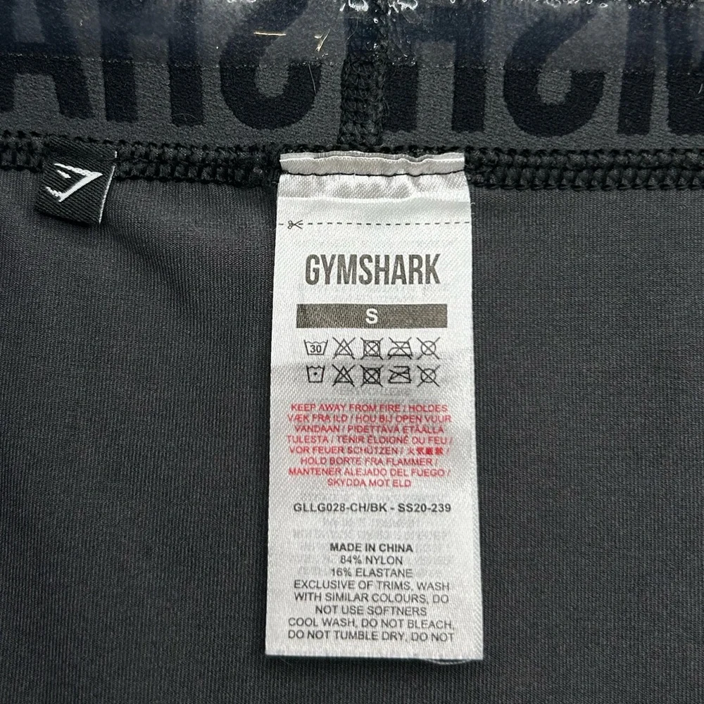 Gymshark Womens Leggings‎ Size Small Gray Midrise Logo Workout Activewear 27x25 - Picture 10 of 11